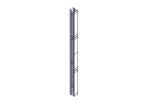 Systeme Electric vertical cable manager, Excelente series, plastic fingers, with cover, for 48U cabinets 750mm and 800mm wide фото 10