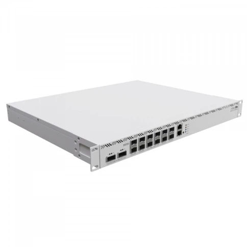Маршрутизатор/ CCR2216-1G-12XS-2XQ Cloud Core Router with Amazon Annapurna Labs Alpine v3 AL73400 CPU (16-cores, 2GHz per core) and Marvell Prestera Aldrin2 switch-chip, 16GB RAM, 2x100G QSFP cages, 14x25G SFP28 cages, 1xGbit LAN, 2xM.2 SATA slots, Router фото 2