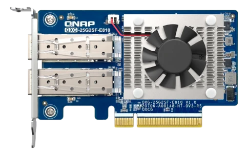 Сетевая карта/ QNAP QXG-25G2SF-E810 Dual Port 25Gbps/10Gbps SFP28 PCIe Gen4 x8 фото 2