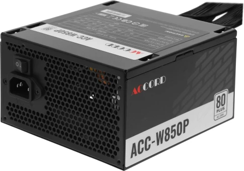 Блок питания Accord ATX 850W ACC-W850P 80+ white (20+4pin) 120mm fan 6xSATA RTL фото 1