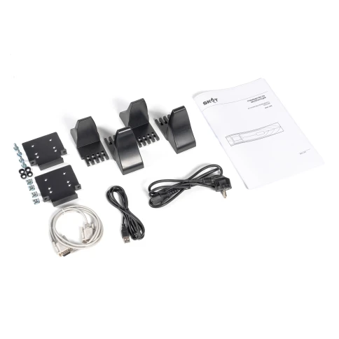 8760 ИБП SKAT-UPS 1000-RACK-ON-2X9 P3 1000ВА/1000 Вт, 2U, On-Line, синус, встр. АКБ 24В (2x9Ач), 2хSchuko, USB, RS232, RS485, параллельный порт, слот для карт (SNMP, реле), EPO, ШхГхВ 440х330х88, масса 14.2 кг фото 16