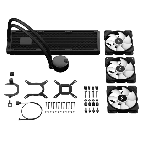 Система жидкостного охлаждения для ПК/ Water Cooling System Fractal Design Lumen S36 V2 RGB (200W, 360mm, Black, ARGB/ Fans: 3x120mm, 56CFM, 33.2dBA, 2000RPM/ Pump height 67mm, 22dBA, 4000RPM, Rad thickness 27mm/ S: 1851, 1700, 1200, 115X, 2011, 2066, AM5 фото 6