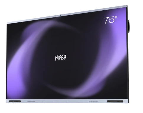 Интерактивные ЖК панели/ Touch panel HIPER Touch EDU IFP7506-HE - ARM Cortex-A72 + CortexA53/8ГБ/128ГБ/75"/IPS/3840x2160/Инфракрасная сенсорная панель/Zero bonding/20 Android/40 Windows касания/Wi-Fi 6/Bluetooth 5.4/Android 14/Графит фото 2