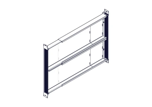 Longitudinal cable channel for cabinets of the Uniprom series, 1U, black фото 9