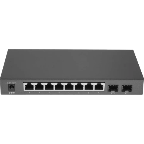 Коммутатор/ 8-port gigabit Smart PoE+ Switch with 2 SFP uplink ports,desktop mount, 8 802.3af/at compliant PoE+ ports, 2 SFP uplink ports, 58W PoE budget, L2 switch features фото 4