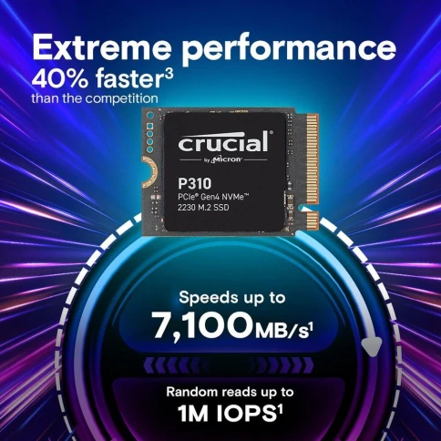 Твердотельный накопитель Crucial P310 2TB PCIe Gen4 NVMe 2230 M.2 SSD CT2000P310SSD2 фото 3