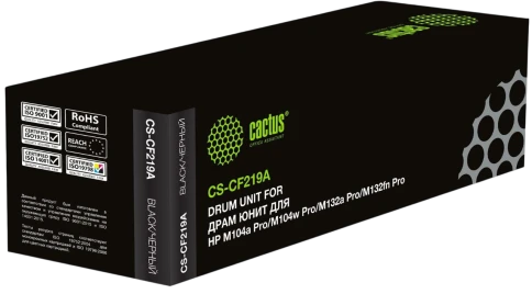 -/ Блок фотобарабана Cactus CS-CF219A CF219A черный ч/б:12000стр. для M104a Pro/M104w Pro/M132a Pro/M13 фото 1