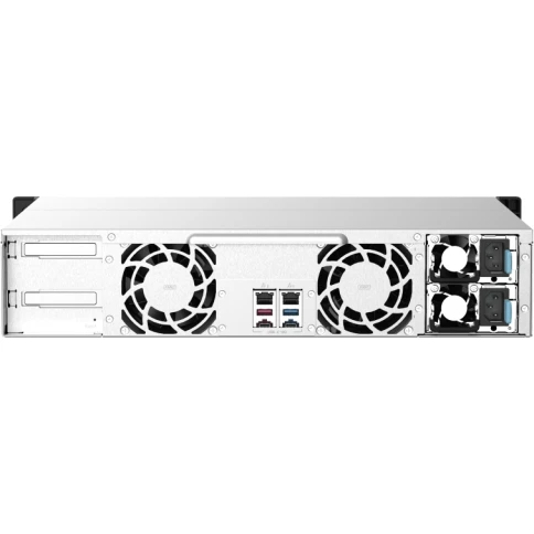 Сетевое хранилище без дисков/ SMB QNAP TS-1273AU-RP-8G NAS 12 HDD trays, 2x 2.5 GbE, rackmount, 2 PSU. 4-core AMD V1500B  2,2 GHz , RAM 8 GB (8 GB UDIMM DDR4 (1 x 8 GB) up to 32 GB (2 x 16 GB)). W/o rail kit RAIL-B02 фото 4