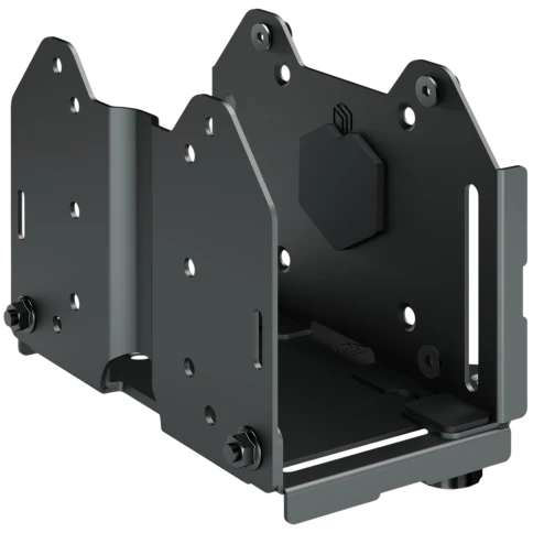 Крепление универсальное для mini PC ONKRON/ макс нагрузка 5кг, крепления на VESA: 75x75, 100x100,  высота mini PC: 12~79мм, ширина и длина mini PC: без ограничений, возможность установки: на стену, под стол, к VESA креплениям монитора, между монитором и к фото 1