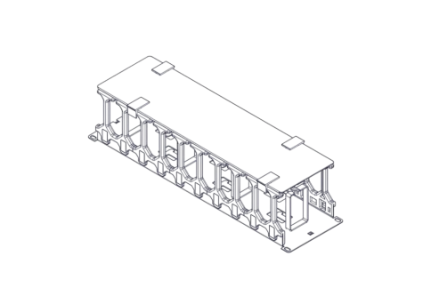 Horizontal Cable Organizer Excelente Series 3U Plastic Fingers фото 1