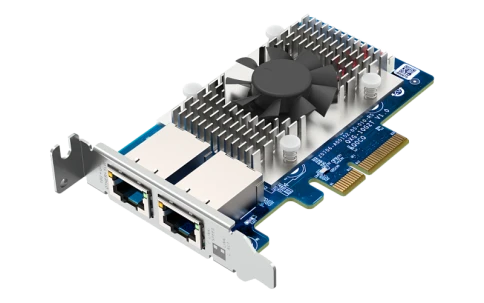 Сетевая карта/ QNAP QXG-10G2T Dual-port BASET 10GbE network expansion card; low-profile form factor; PCIe Gen3 x4 фото 6
