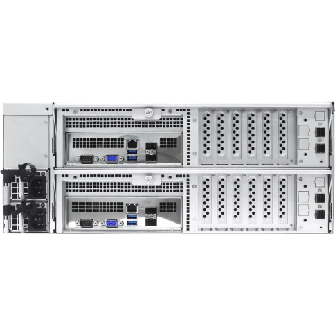 Серверная платформа/ HA401-VG, 4U, 2x2LGA-3647, 24-bay storage server, 24x SATA/SAS hot-swap 3.5"/2.5" universal bay, 2x canister, 4x 9mm 2.5" internal bay, 12G expander board with 2x SFF-8643, 2x SFF-8644, 1300W 1+1 redundant power supply, фото 3