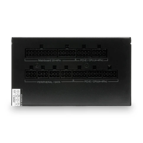 Блок питания/ Power Supply HSPD, 850W 80+ Gold (ATX, 2.52, Full modular, 1x24(20+4)pin mesh 550mm, 1xCPU*2 8(4+4)pin 650+150mm, 2xPCIe*2 8(6+2)pin 500+150mm, 2xSATA*3 450+150+150mm, 1xMOLEX4pin*3 450+150+150mm , Active, 120x120mm, 150x140x86mm, APFC, OVP, фото 4