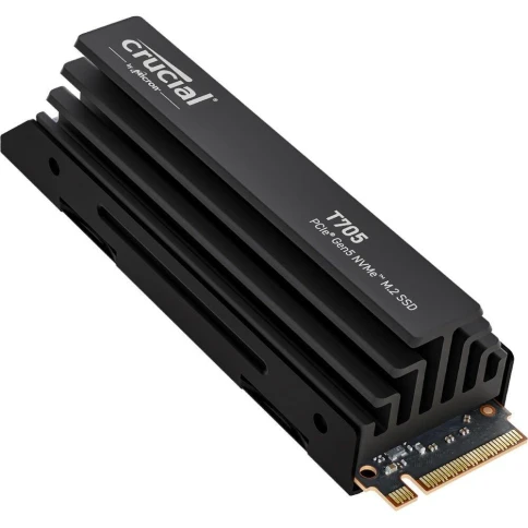 Твердотельный накопитель Crucial T705 1TB PCIe Gen5 NVMe M.2 SSD with heatsink CT1000T705SSD5 фото 1