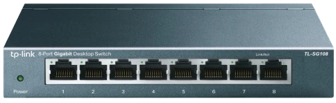 Коммутатор/ 8-port Desktop Gigabit Switch, 8 10/100/1000M RJ45 ports, metal case фото 1