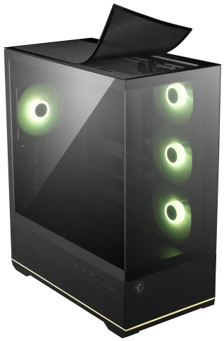 Корпус ПК без блока питания/ Case MSI MAG PANO 110R PZ, Midi-Tower, TG, 4x120mm ARGB, 2xUSB 3.2, 1xUSB 3.2 Type-C, ATX, mATX, mITX Black фото 5