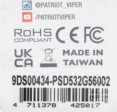 Оперативная память DDR5 32GB 5600MHz Patriot PSD532G56002 Signature RTL PC5-44800 CL46 DIMM 288-pin 1.1В dual rank Ret [PSD532G56002] фото 4