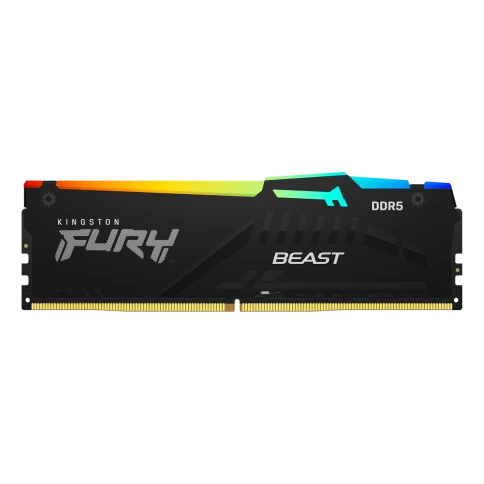 Память оперативная/ Kingston 32GB 5200MT/s DDR5 CL40 DIMM FURY Beast RGB фото 1