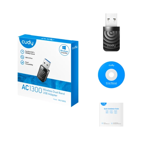 Адаптер Wi-Fi/ 1300Mbps High Gain Wi-Fi USB 3.0 Adapter, 802.11ac/a/b/g/n, 867Mbps at 5GHz + 400Mbps at 2.4GHz, USB 3.0 фото 4