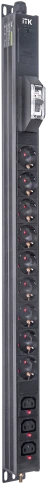 ITK BASE PDU PV1111 18U 1ф 16А 9SCHUKO 3C13 2,6м SCHUKO фото 1