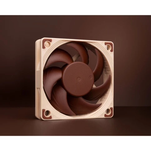 Кулер для корпуса/ Case Cooler Noctua NF-A6x15 5V PWM (60x60x15mm, 4-pin PWM, 23.4CFM, 19.8dBA, 3500RPM, Beige/Brown) фото 6