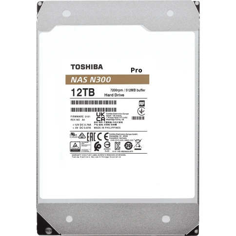 Жесткий диск/ HDD Toshiba N300 Pro NAS SATA3 3.5" 12TB 7200 512Mb 6Gb/s 1 year warranty (replacement ST12000VN0008, WD120EFGX, ST12000NT001, WD120EFBX, WD122KFBX, WD101EFBX) фото 6