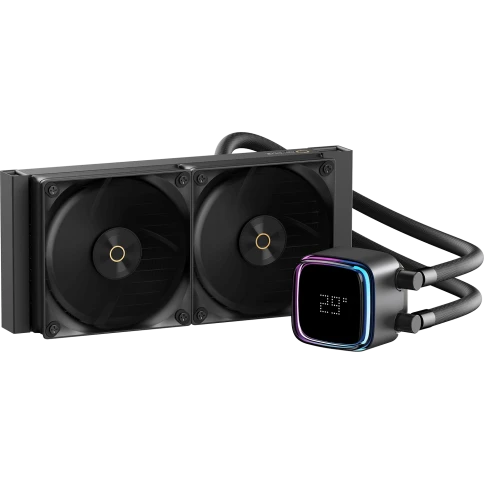 Система жидкостного охлаждения/ Water Cooling System Ocypus Iota L24 BK (280W, 240mm, LED temp, Black, ARGB Pump, Fans: 2x120mm, 77CFM, 2000RPM/ Pump height 65mm, 27dBA, 3100RPM, Rad thickness 27mm/ S: 1851, 1700, 1200, 115X, AM5, AM4) фото 1