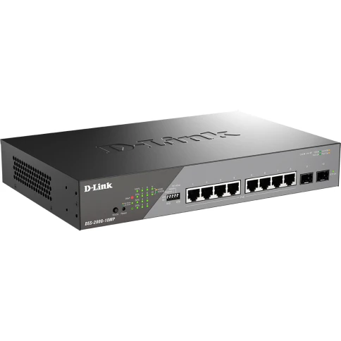 Сетевой коммутатор/ Smart L2 Surveillance Switch 8х1000Base-T PoE, 2x1000Base-X SFP, PoE Budget 130W, Long-range PoE up to 250m фото 2