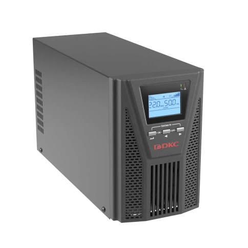 Онлайн ИБП ДКС серии Small Tower, 1000 ВА/900 Вт, клеммы, EPO, USB, RS- 232, RJ45, з/у 1А, 3 x 7 Ач фото 2