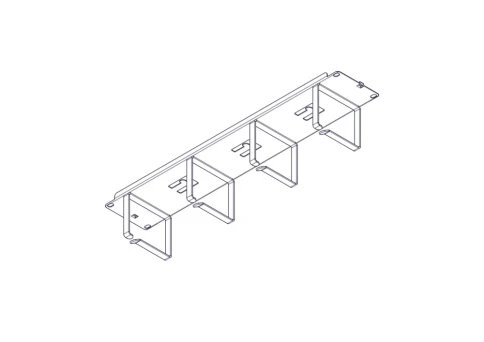 Horizontal Cable Organizer Uniprom Series, 2U, Steel Rings фото 8