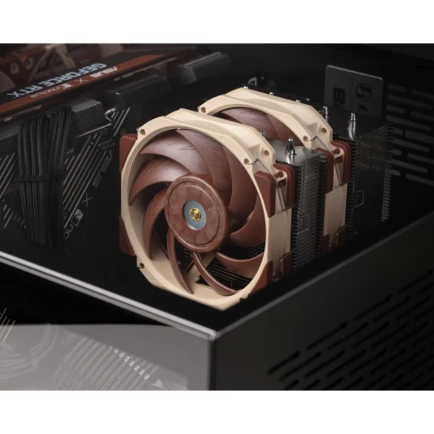 Кулер для корпуса/ Case Cooler Noctua NF-A12x25r PWM (120x120x25mm, 4-pin PWM, 60.1CFM, 22.6dBA, 2000RPM, Beige/Brown) фото 7