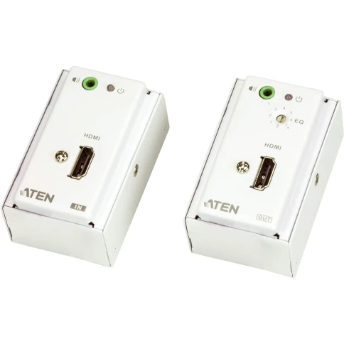 Настенный удлинитель HDMI по кабелю Cat 5, рамка MK (1080p@40м)/ HDMI/Audio 2xCat 5 Удлинитель с настенной панелью MK (1080p@40 м) фото 1