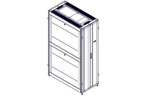 Systeme Electric mounting cabinet, Uniprom series, 42U-600/1200, 4pcs side panels, black фото 3