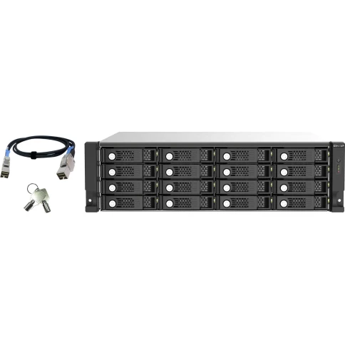 Полка расширения сетевого хранилища без дисков/ ENTERPRISE QNAP TL-R1620Sep-RP SAS expansion module, 16 bays 3.5 "/ 2.5" SAS / SATA 12/6 Gb / s rackmount, 2 power supplies. W/o RAIL-B02 фото 4