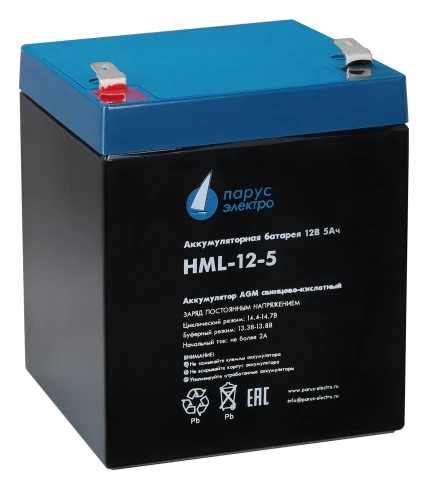 Battery Parus Electro, HML-12-5, 12V, 5.2Ah фото 1