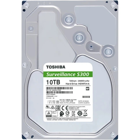 Жесткий диск/ HDD Toshiba SATA3 10Tb Surveillance S300 7200  512Mb 1 year warranty (replacement ST10000VE001, WD102PURP, MG10ADA10TE-V) фото 3