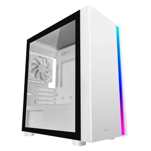 Корпус без блока питания/ Case PCCooler LM300 ARGB WH, Mini-Tower, TG, 1x120mm ARGB, 1xUSB-A 3.0 + 2xUSB-A 2.0, mATX, mITX White фото 1