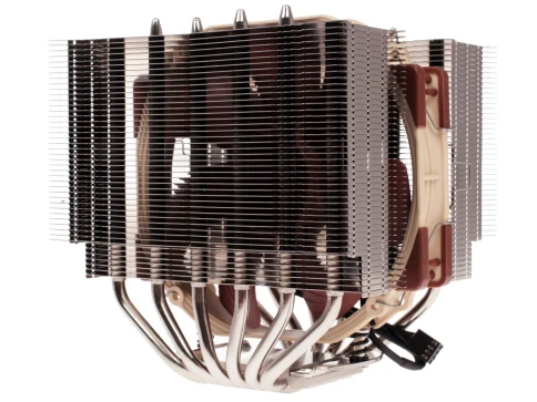 Кулер для процессора/ CPU Cooler Noctua NH-D15 (183W, 4-pin PWM, 165mm, Al/Cu, 6x6mm, 2x140mm, 82.43CFM, 24.6dBA, 1500RPM, S: 1851/1700/1200/115X, AM5/AM4, Beige/Brown) фото 4