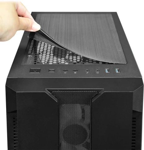 Корпус Chieftec Hunter черный ATX 4x120mm 4x140mm 2xUSB3.1 audio bott PSU [GS-01B-OP] фото 4