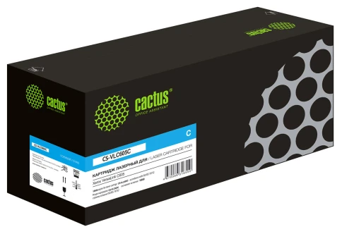 -/ Картридж лазерный Cactus CS-VLC605C 106R03936 голубой (16800стр.) для Xerox VersaLink C605 фото 1