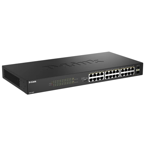 Коммутатор/ Конфигурируемый PoE-коммутатор, 24x1000Base-T PoE, 2x1000Base-X SFP, PoE-бюджет 240 Вт, дальность PoE до 250 м, DIP-переключатель, корпус металл фото 2