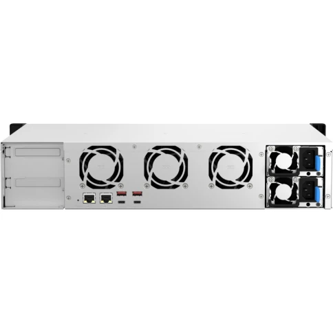 Сетевое хранилище без дисков/ SMB QNAP TS-873AeU-RP-4G NAS 8 HDD trays, 2x 2.5 GbE. 64-bit 4-core AMD V1500B 2,2 GHz, 4 GB. RAM (1*4 GB) up to 32GB (2*16 GB), 2 x M2 2280 (PCIe Gen3 x 1), 2xPSU W/o rail kit RAIL-B02 фото 6