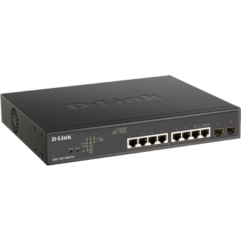 Коммутатор/ EasySmart L2 Switch 8х1000Base-T PoE, 2x1000Base-X SFP, PoE Budget 242W, 2 PoE ports 802.3bt (90W) фото 2