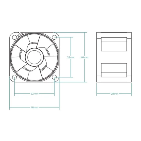 Вентилятор корпусной ARCTIC Cooling S4028-6K 250 - 6000 rpm Dual Ball Bearing  4-Pin Fan-Connector (ACFAN00185A) фото 6
