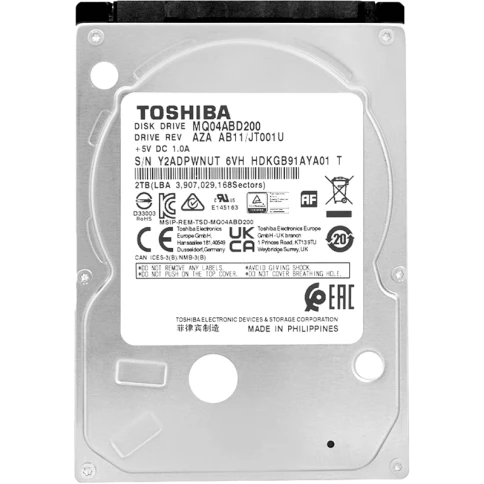 Жесткий диск/ HDD Toshiba SATA 2TB 2.5" 6.0 Gbit/s 5400 rpm 128Mb 1 year warranty (replacement ST2000LM015, ST2000LM007, WD20SPZX) фото 1