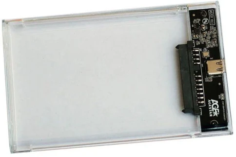 Внешний корпус для HDD/SSD AgeStar 3UB2P4C SATA III USB3.0 пластик прозрачный 2.5" [3UB2P4C] фото 6