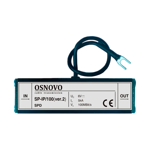 Грозозащита IP-сетей/ SP-IP/100(ver.2) Устройство грозозащиты для локальной вычислительной сети (скорость до 100 Мб/с), 1 вход (RJ45-мама), 1 выход (RJ45-мама). фото 1