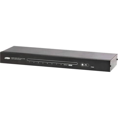 Переключатель, электрон., KVM+Audio+USB 2.0, 1 user USB+HDMI => 4 cpu USB+HDMI, соШнур. USB 4х1.8м., 480i/480p/720p/1080i/1080p/1920x1200 DVI, настол., исп.стандартШнуры, без OSD, некаскад/ 8 PORT HDMI OVER CAT5 SPLITTER фото 1