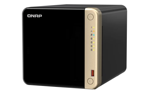 Сетевое хранилище/ SMB QNAPTS-464-8G NAS 4 HDD trays, 4-core Intel Celeron N5105/N5095 2.0-2.9 GHz, 8 GB RAM (1 x 8 GB) up to 16 GB (2 x 8GB), 2x2.5 Gigabit Ethernet , 2xUSB 3.2 Gen 2 (10Gbps), 2xUSB 2.0 port, 1xHDMI, 2xM.2 PCIe Gen 3 x1 slots фото 1