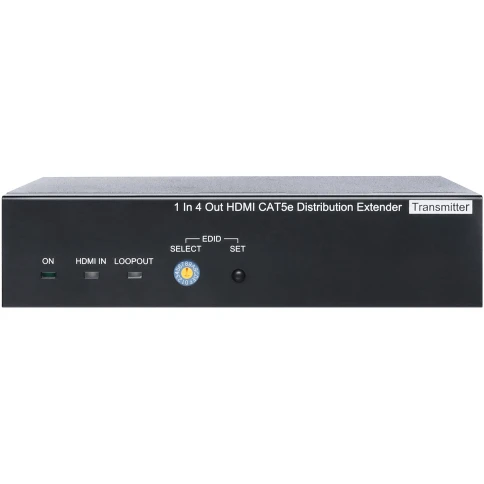 Комплект/ SC&T HE04SEK Комплект (удлинитель-распределитель+4 приёмника) HDMI 1.4 (1 вход/4 выхода) с передачей по кабелю витой пары CAT5e на удалённые приёмники. фото 2